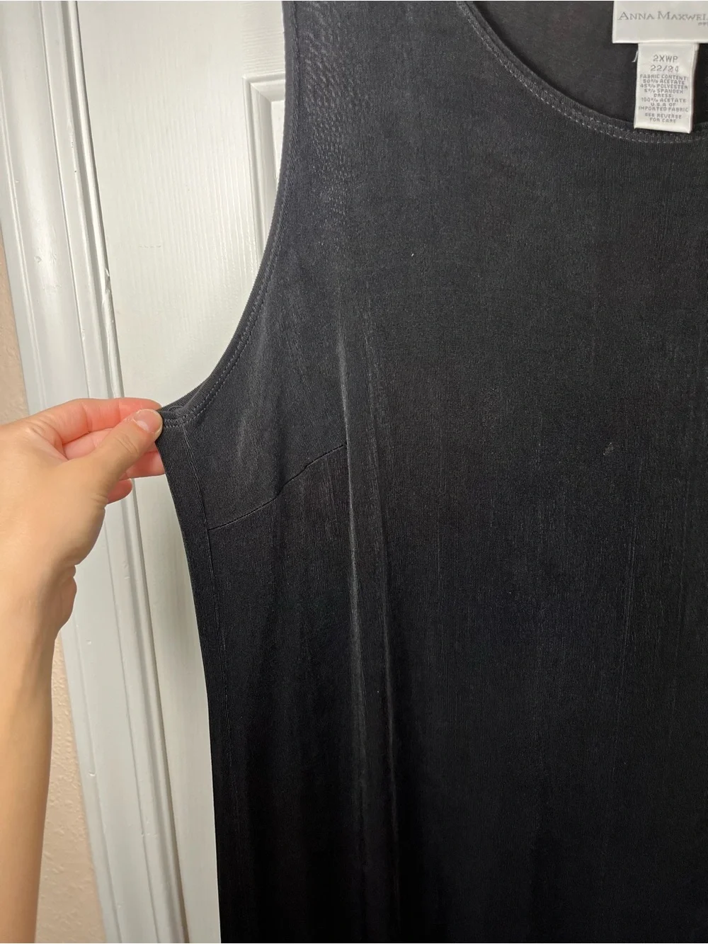 Anna Maxwell Black Petite Maxi Dress 2XWP (22/24)